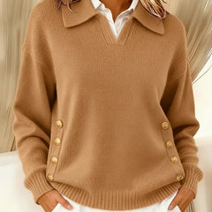 Vynette | Collared V Neck Jumper