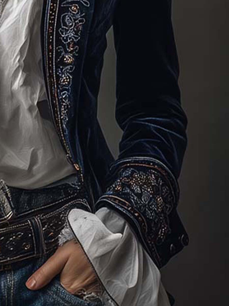 Atena | Long Embroidered Vintage Jacket