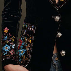 Apollonia | Multicoloured Floral Embroidered Blazer