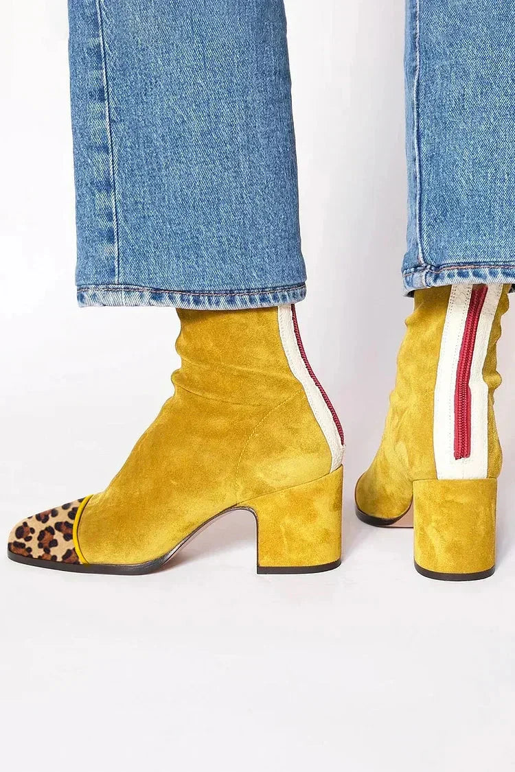 Viviana | Elegant Square-Heel Ankle Boots