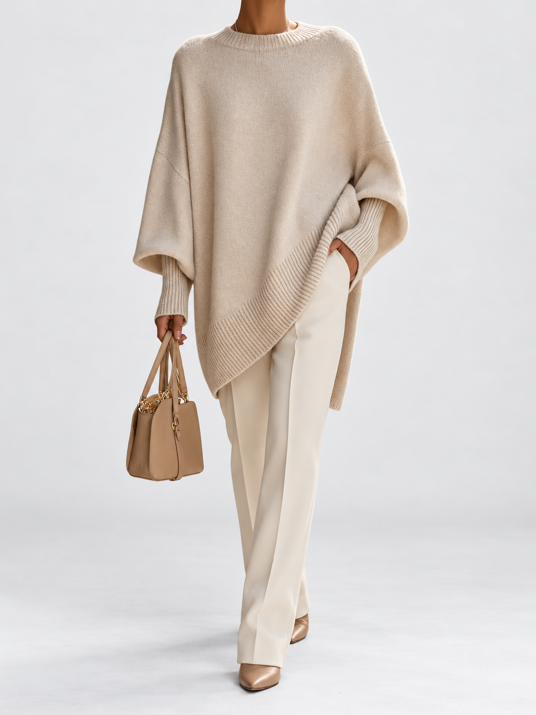 Helene | Draped Asymmetric Poncho