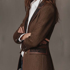 Gisella | Blazer with Printed Zigzag Inserts