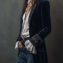 Atena | Long Embroidered Vintage Jacket