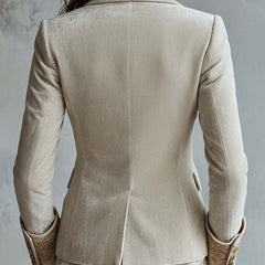 Costanza | Ivory Embroidered Blazer
