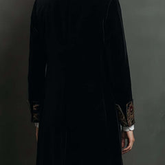 Leontina | Fitted Baroque Printed Blazer in Black