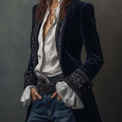 Atena | Long Embroidered Vintage Jacket