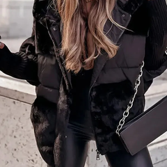 Sienna | Faux-Fur Panel Puffer Coat