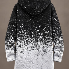 Celeste | Monochrome Speckled Hooded Jacket