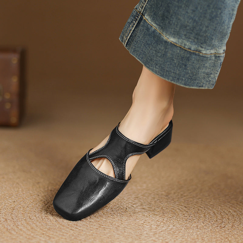 Dessa | Leather-Look Mules