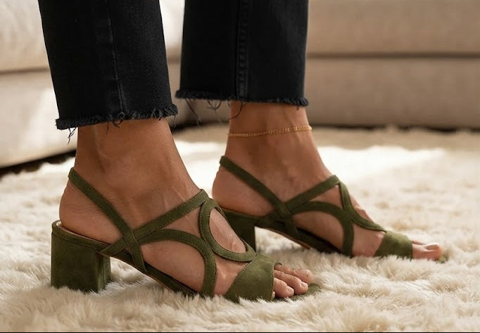 Cedra | Lime Pop Heeled Sandals