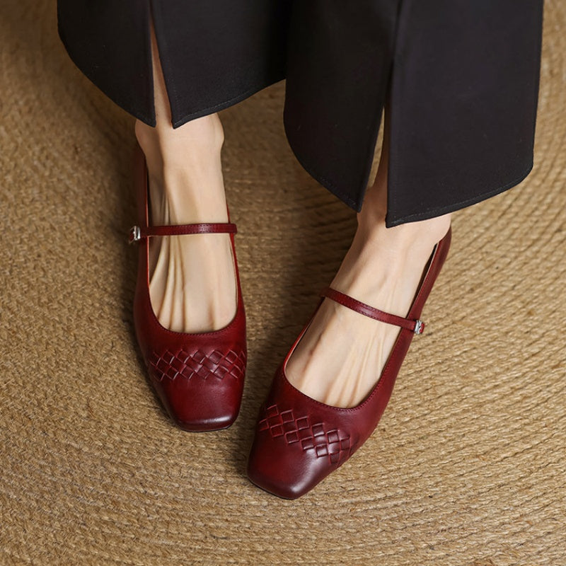 Eilidh | Square-Toe Mary Jane Flat