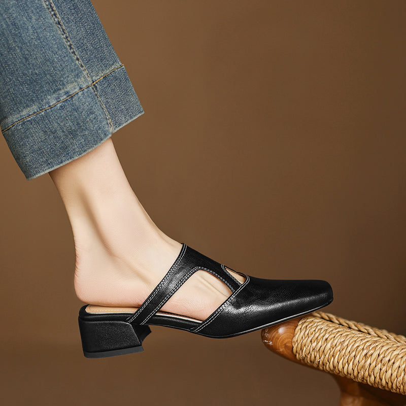 Dessa | Leather-Look Mules