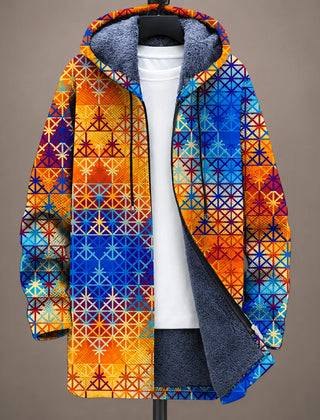 Serena | Vibrant Mosaic Hooded Jacket