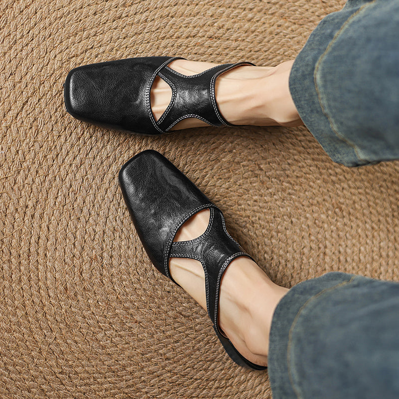Dessa | Leather-Look Mules