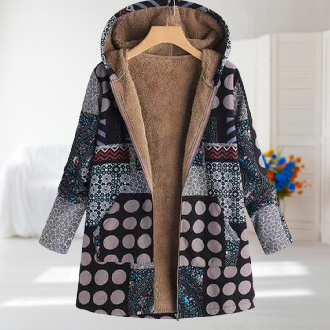 Perrine | Charcoal and Grey Mid-Season Jacket