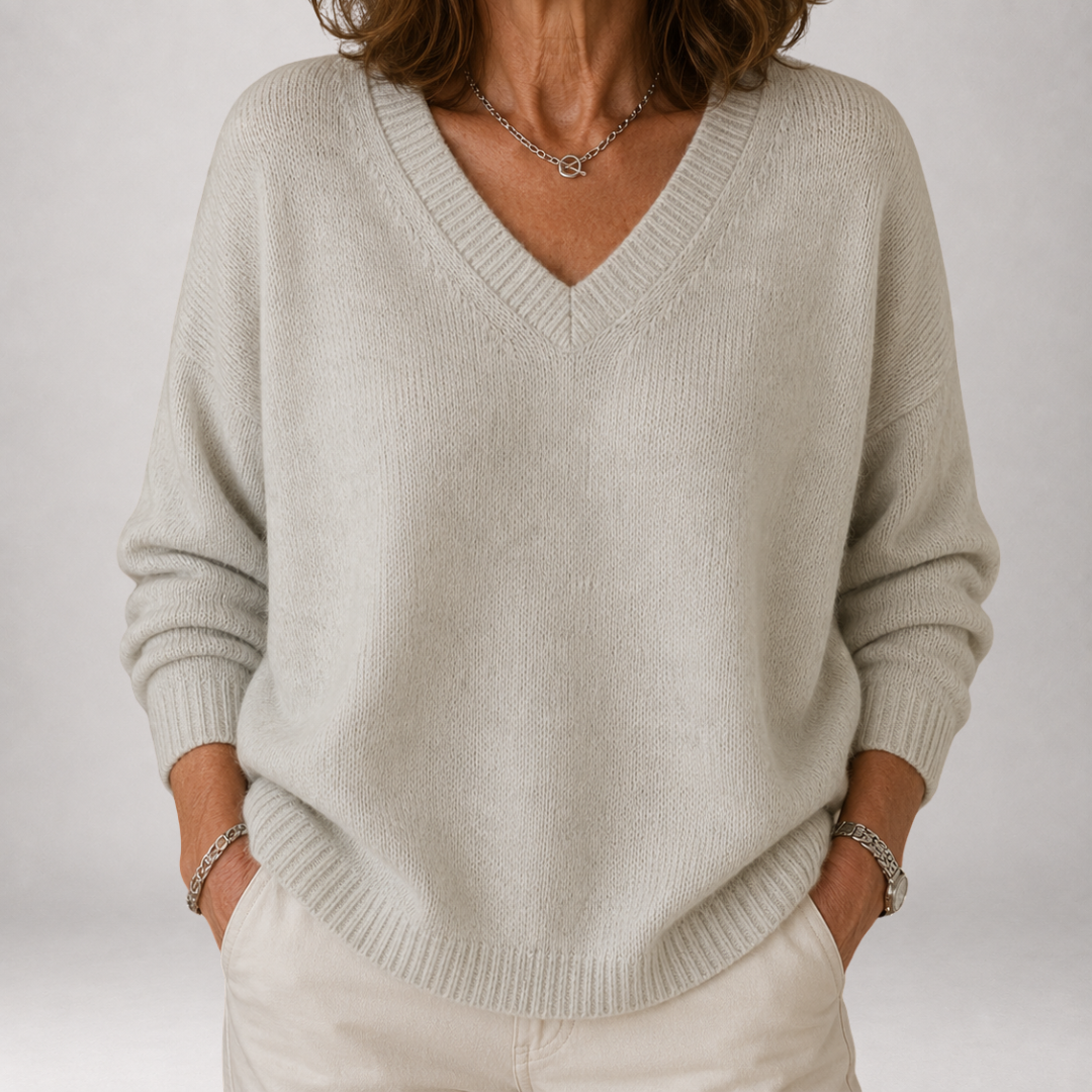 Hesper | Soft V-Neck Knit Jumper