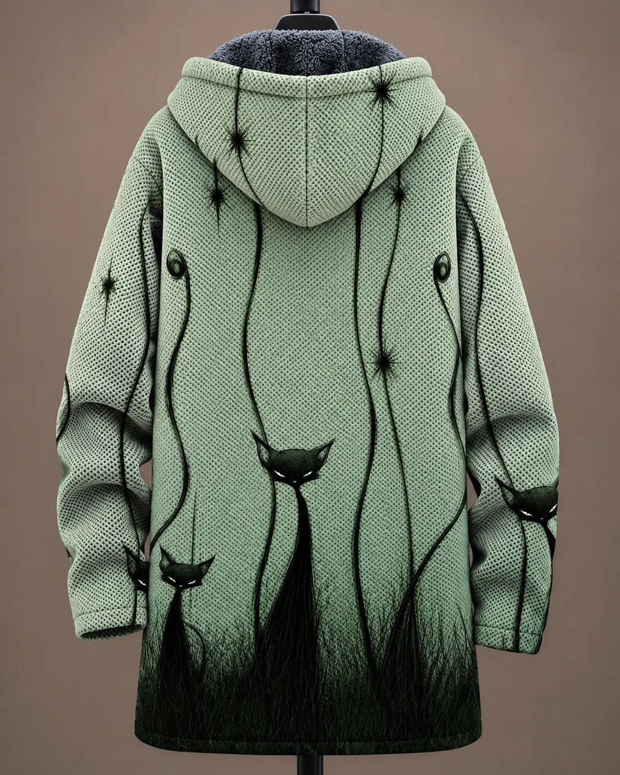 Elowen | Whimsical Cat Hooded Jacket