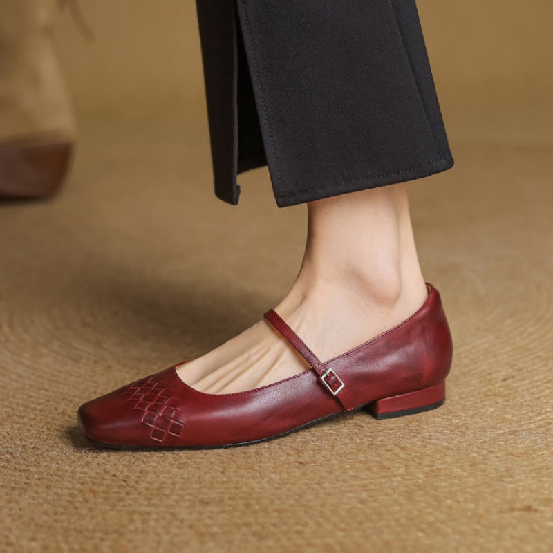 Eilidh | Square-Toe Mary Jane Flat
