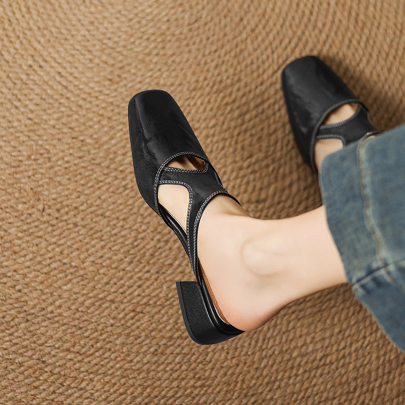 Dessa | Leather-Look Mules