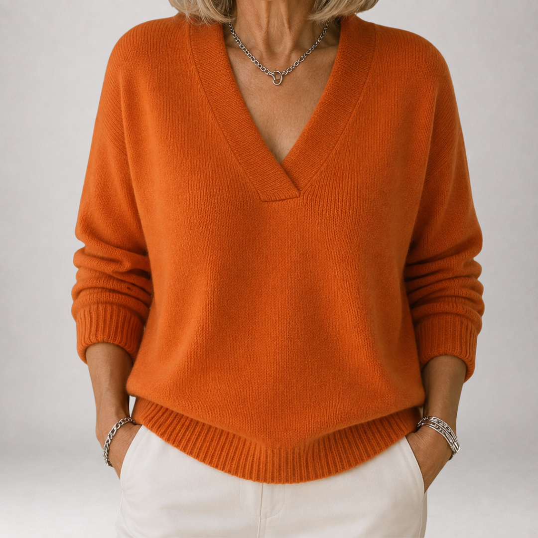 Quilla | Ribbed V-Neck Jumper