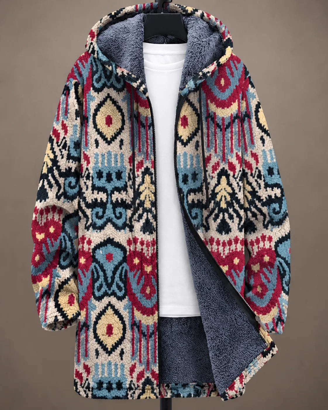 Eliana | Artful Print Hooded Jacket