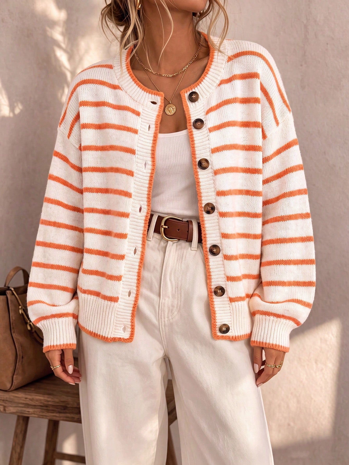 Zoe | Striped Knit Cardigan