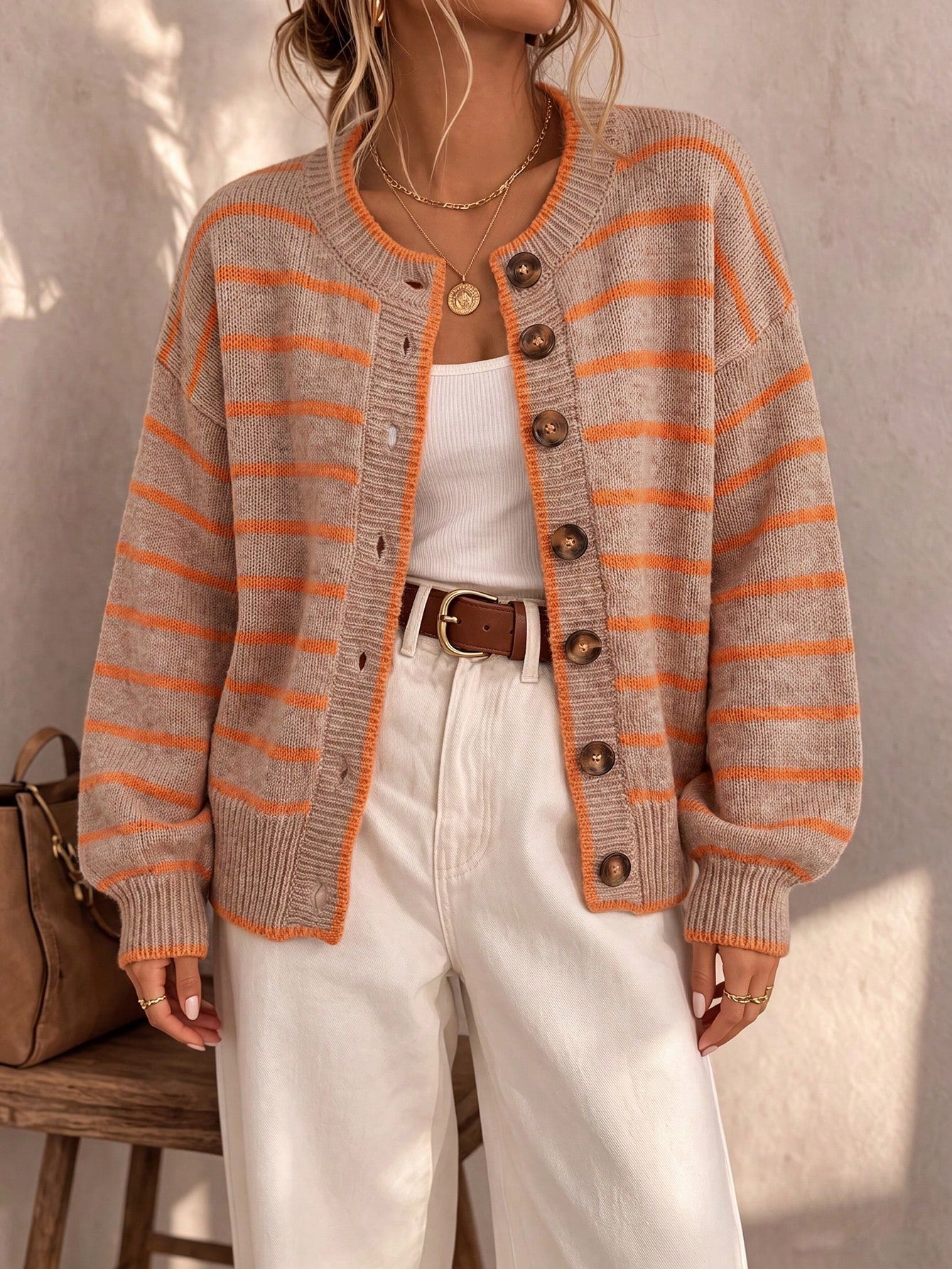 Zoe | Striped Knit Cardigan
