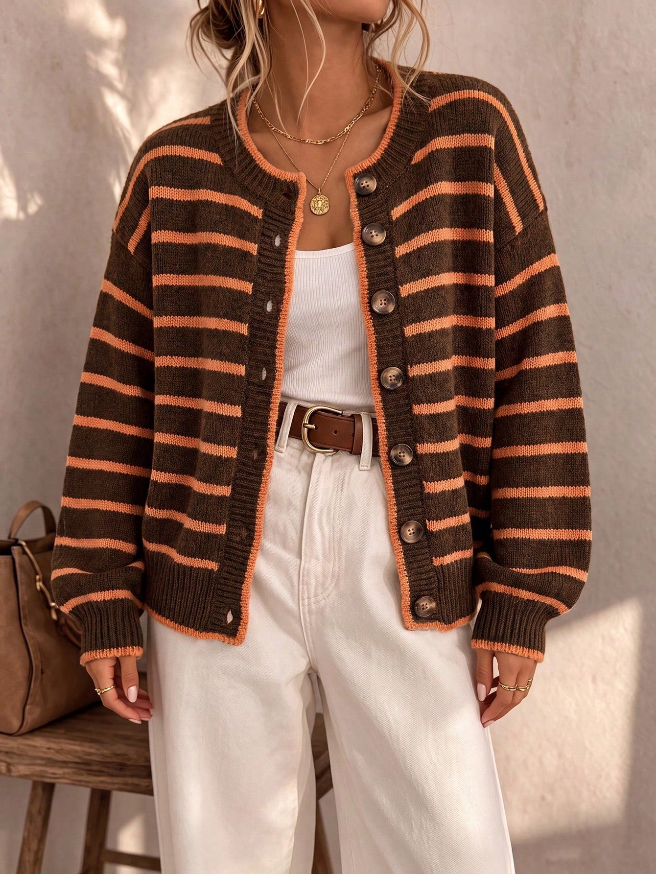 Zoe | Striped Knit Cardigan