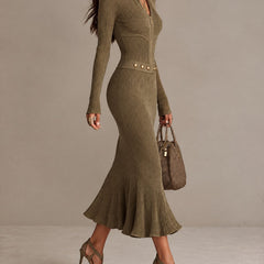Cosima | Ribbed Mermaid Midi Dress