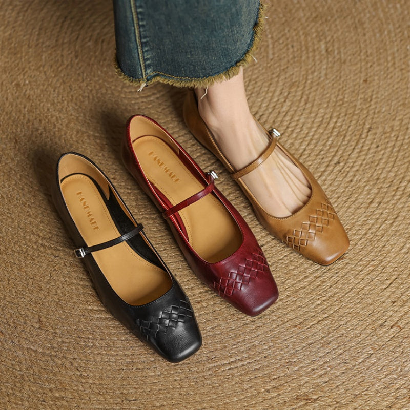 Eilidh | Square-Toe Mary Jane Flat