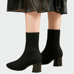 Doriana | Ribbed Sock Ankle Boots