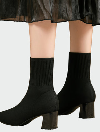 Doriana | Ribbed Sock Ankle Boots