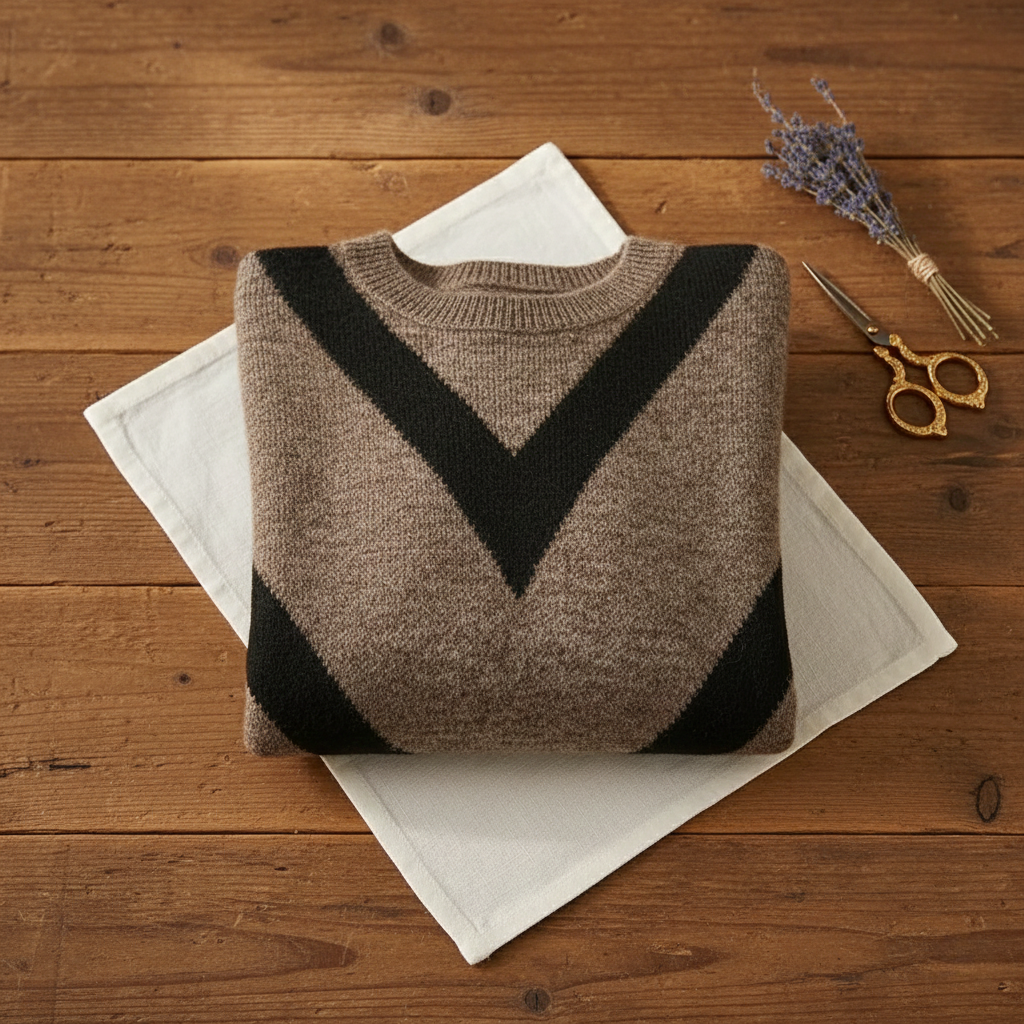 Edith | Chevron Cotton Jumper