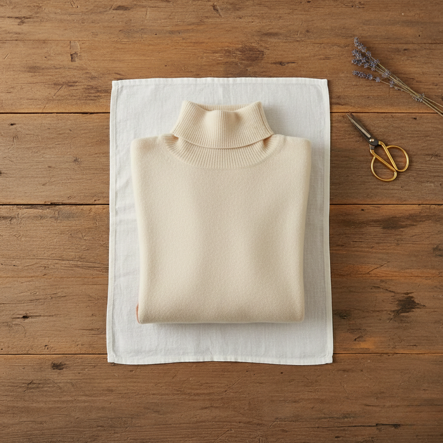 Wren | Earth Tone Cotton Roll Neck