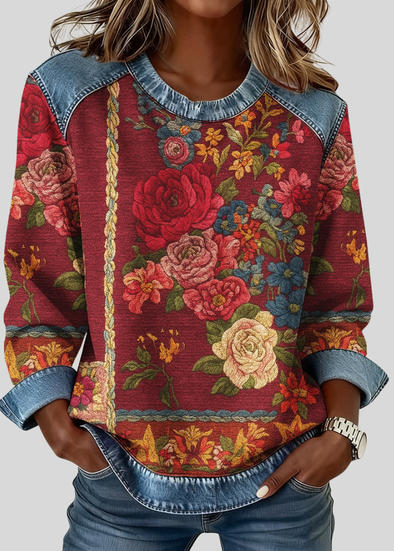 Miriam | Floral Print Relaxed Sweatshirt