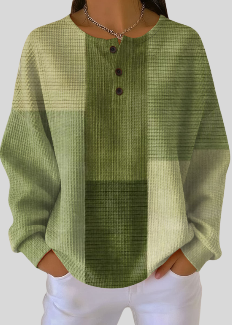 Flora | Relaxed Henley Sweatshirt