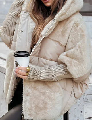 Sienna | Faux-Fur Panel Puffer Coat