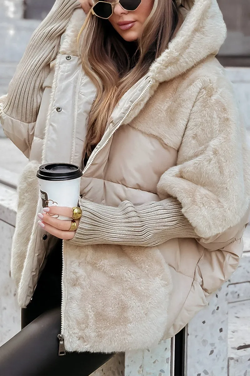 Sienna | Faux-Fur Panel Puffer Coat