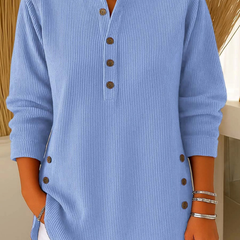 Cassia | Button Henley Jumper