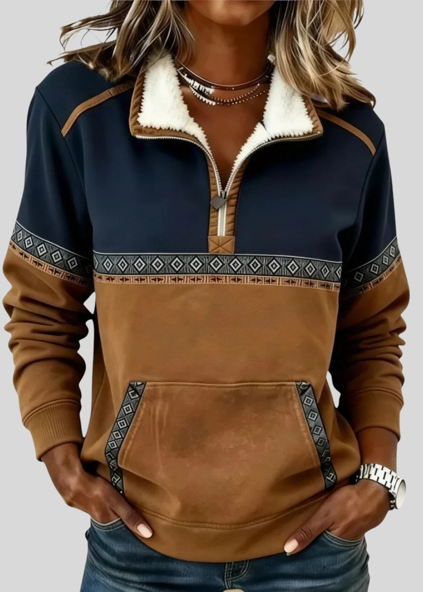 Madison | Sherpa Collar Half-Zip Jumper