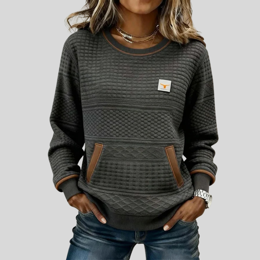 Noelle | Crew Neck Colour-block Sweatshirt