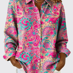 Katarina | Paisley Print Button-Up Blouse