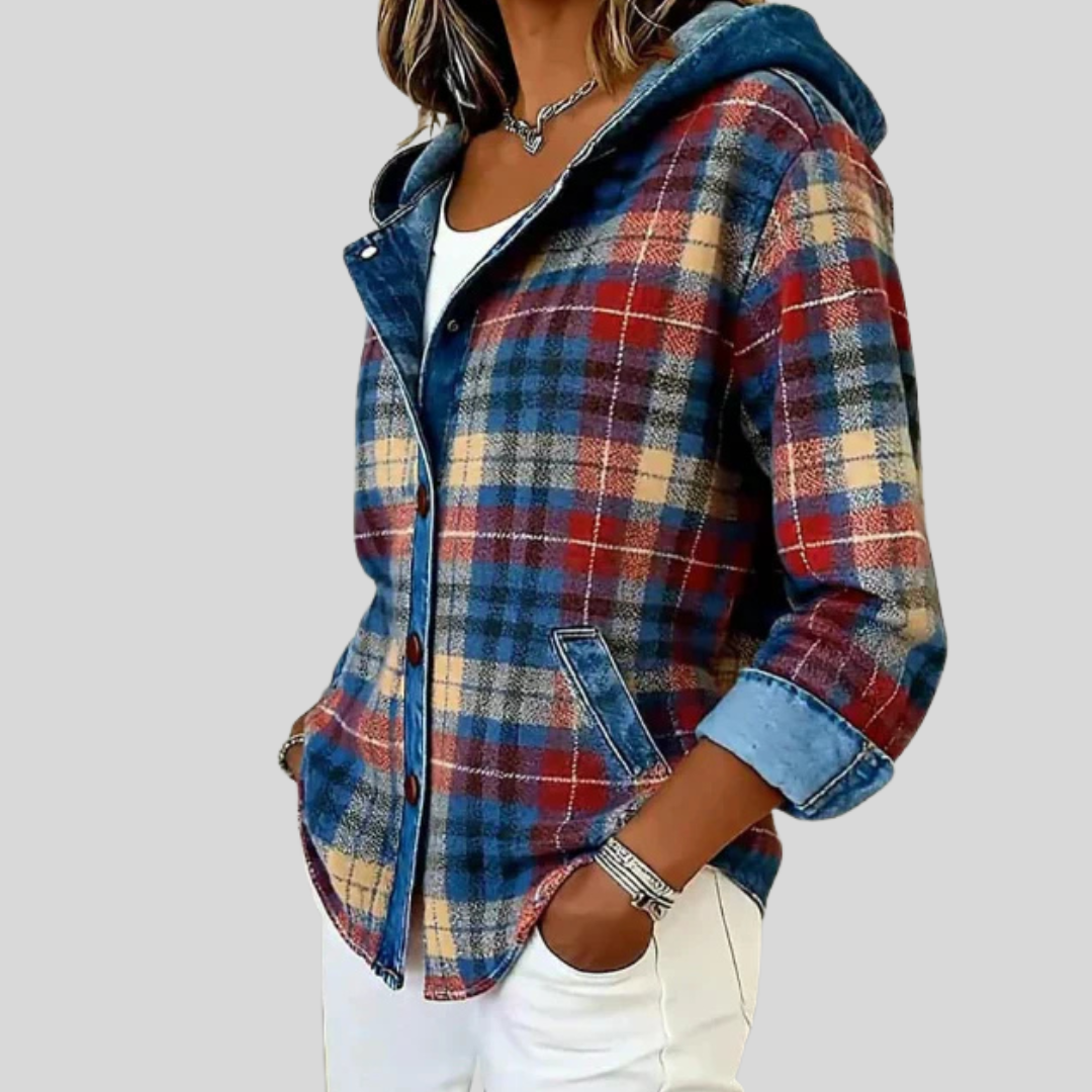 Hildred | Hooded Checked Shacket
