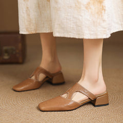 Dessa | Leather-Look Mules