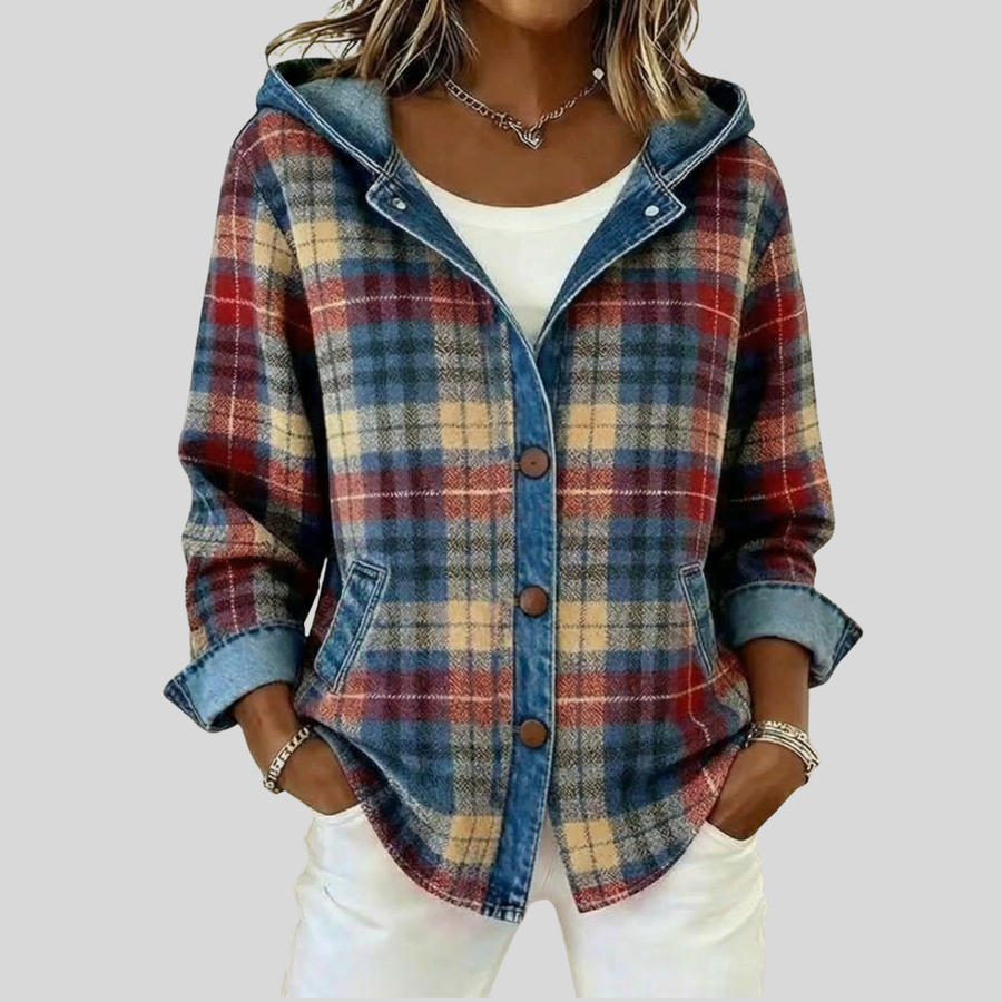 Hildred | Hooded Checked Shacket