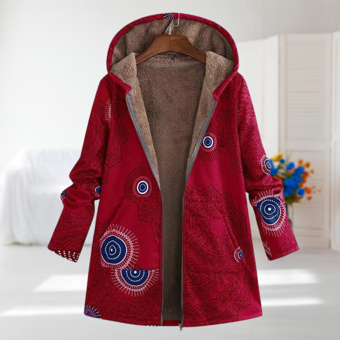 Celina | Red Mid-Season Jacket