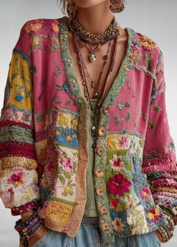Amelia | Patchwork Floral Cardigan