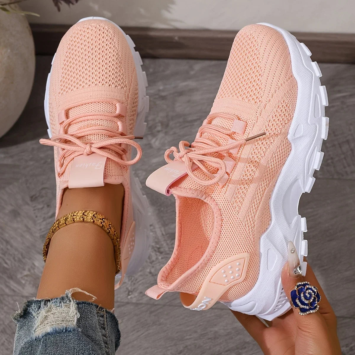 Annie | Women's Breathable Knit Trainers