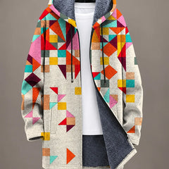 Eliana | Artful Print Hooded Jacket