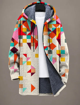 Eliana | Artful Print Hooded Jacket